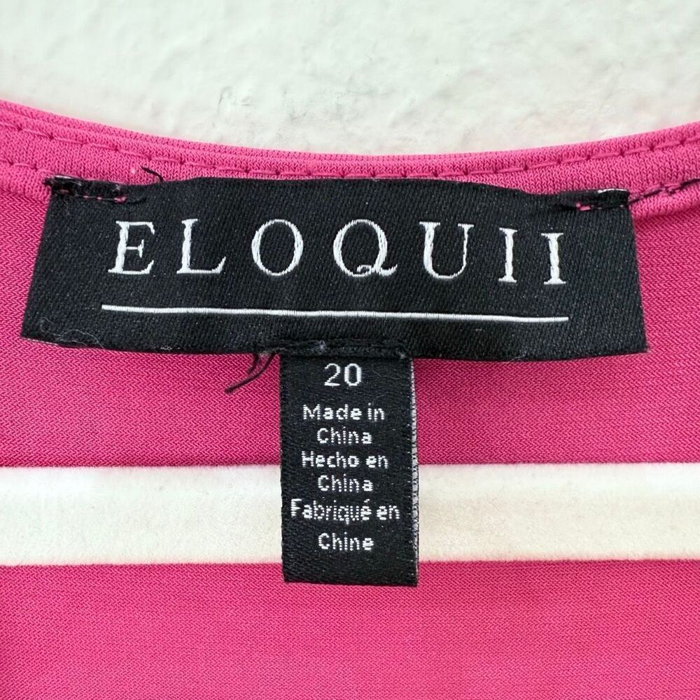 Eloquii Women's Twist Front Dress in a Magenta Pink Knee Length Women's 20 - Picture 9 of 12